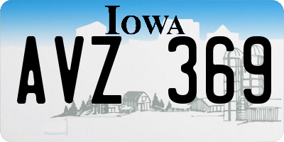IA license plate AVZ369