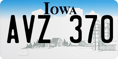 IA license plate AVZ370