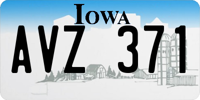 IA license plate AVZ371