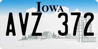 IA license plate AVZ372