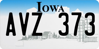 IA license plate AVZ373