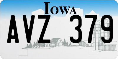 IA license plate AVZ379
