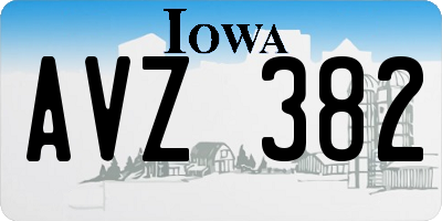 IA license plate AVZ382