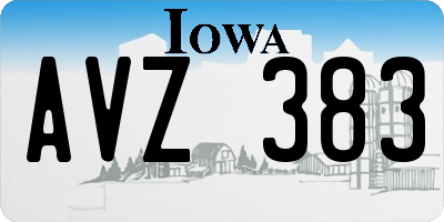 IA license plate AVZ383