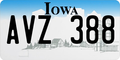 IA license plate AVZ388