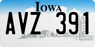 IA license plate AVZ391