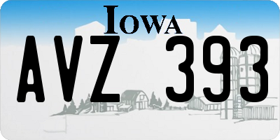 IA license plate AVZ393