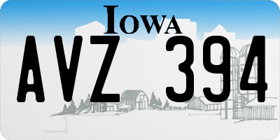 IA license plate AVZ394