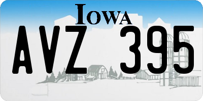 IA license plate AVZ395