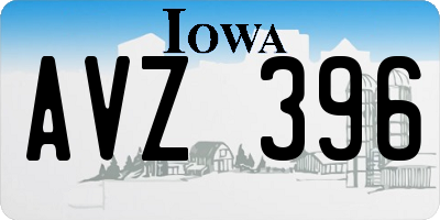 IA license plate AVZ396