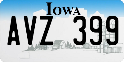 IA license plate AVZ399