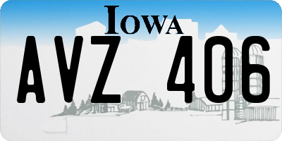 IA license plate AVZ406