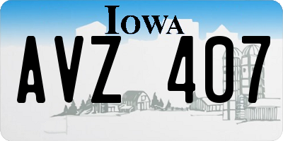 IA license plate AVZ407