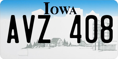 IA license plate AVZ408