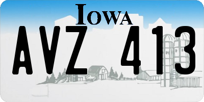 IA license plate AVZ413