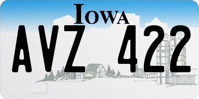 IA license plate AVZ422