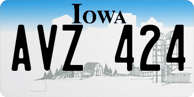IA license plate AVZ424