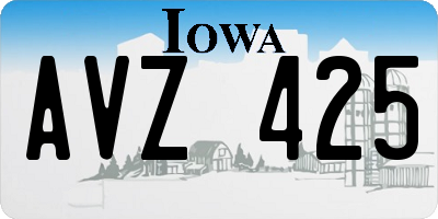 IA license plate AVZ425