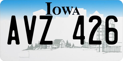 IA license plate AVZ426