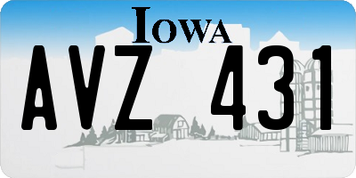 IA license plate AVZ431