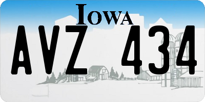 IA license plate AVZ434