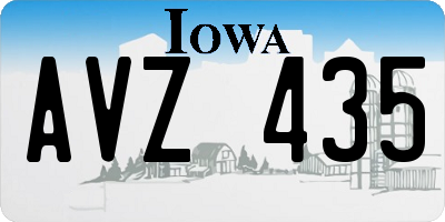 IA license plate AVZ435