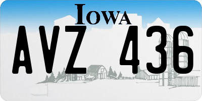 IA license plate AVZ436
