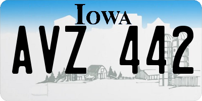 IA license plate AVZ442