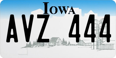 IA license plate AVZ444