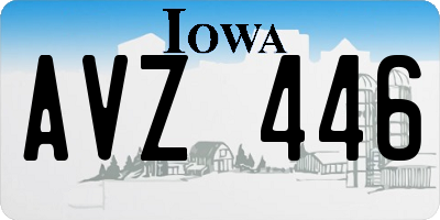 IA license plate AVZ446
