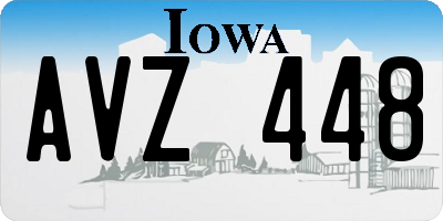 IA license plate AVZ448