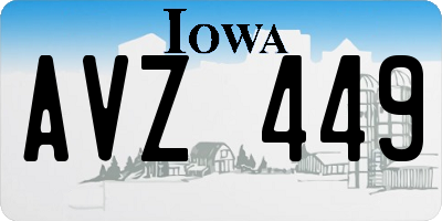 IA license plate AVZ449