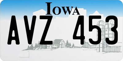 IA license plate AVZ453