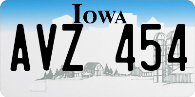 IA license plate AVZ454