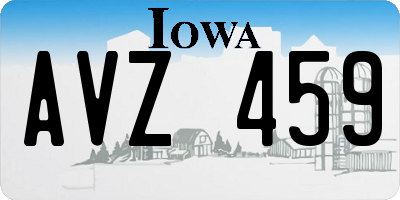 IA license plate AVZ459