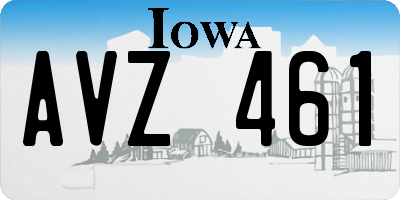 IA license plate AVZ461