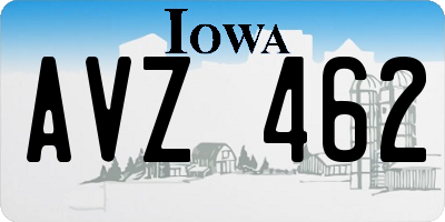 IA license plate AVZ462