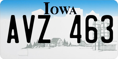 IA license plate AVZ463