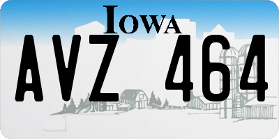 IA license plate AVZ464