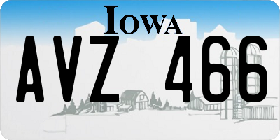 IA license plate AVZ466