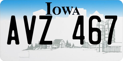 IA license plate AVZ467