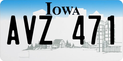 IA license plate AVZ471