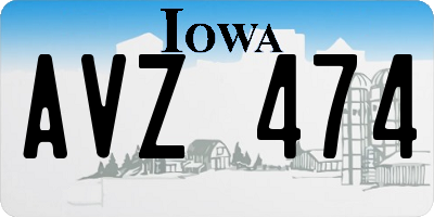 IA license plate AVZ474