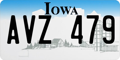 IA license plate AVZ479