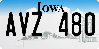 IA license plate AVZ480