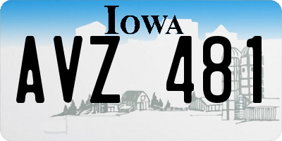 IA license plate AVZ481