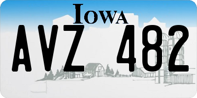IA license plate AVZ482