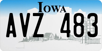 IA license plate AVZ483
