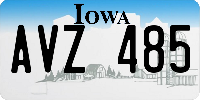 IA license plate AVZ485