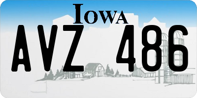 IA license plate AVZ486
